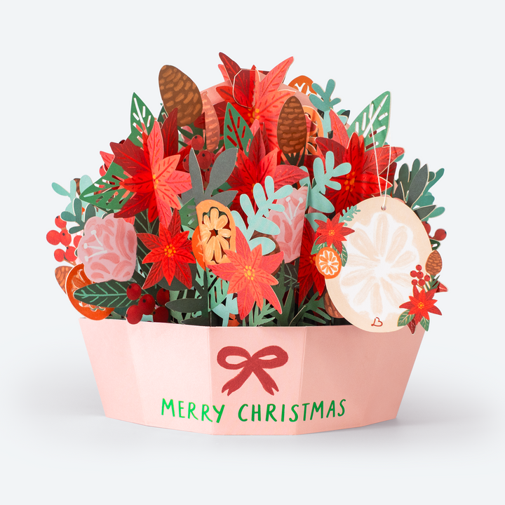 Poinsettia Basket