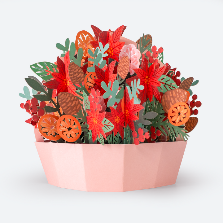 Poinsettia Basket