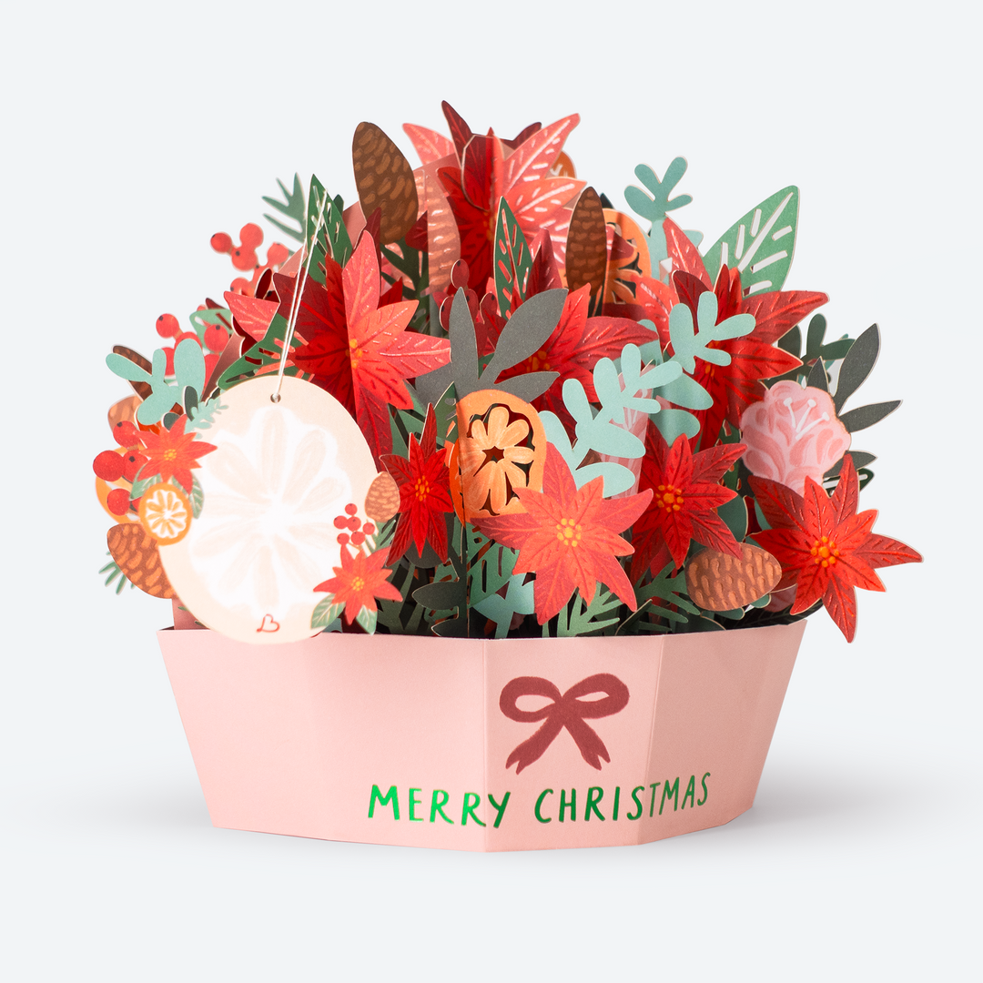 Poinsettia Basket