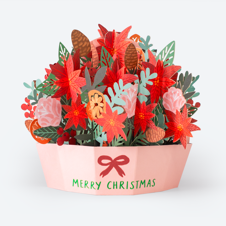 Poinsettia Basket