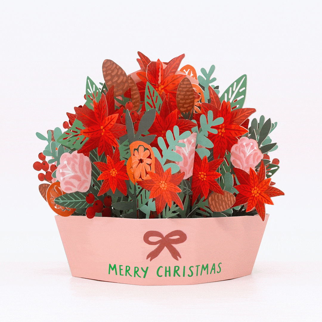 Poinsettia Basket