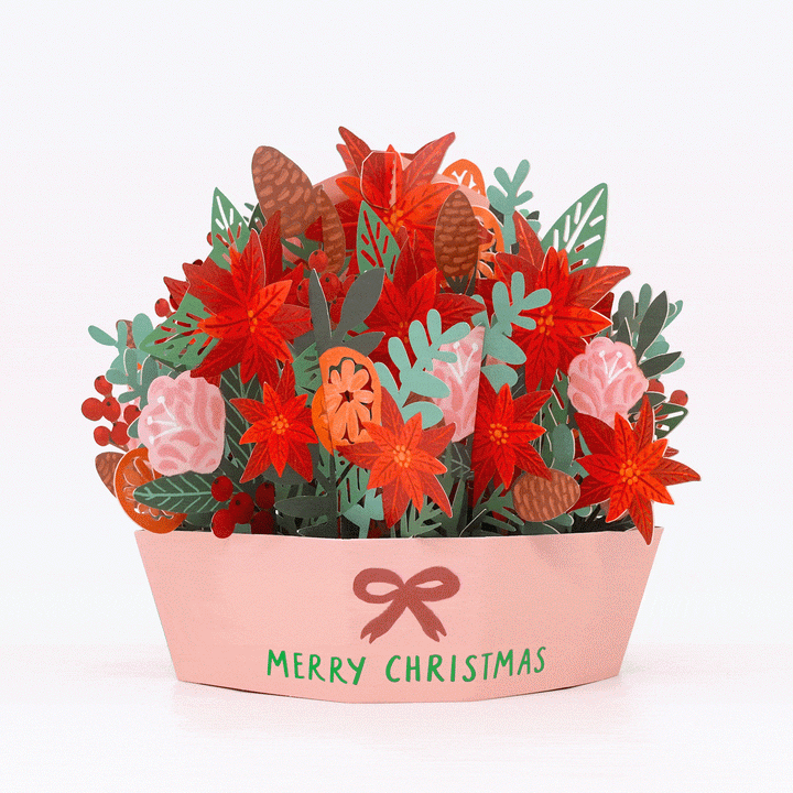 Poinsettia Basket