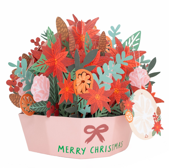 Poinsettia Basket