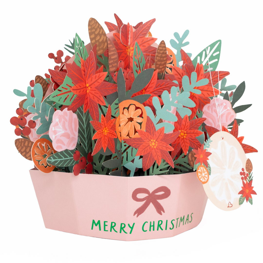 Poinsettia Basket