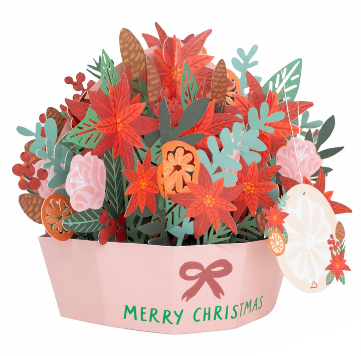 Poinsettia Basket