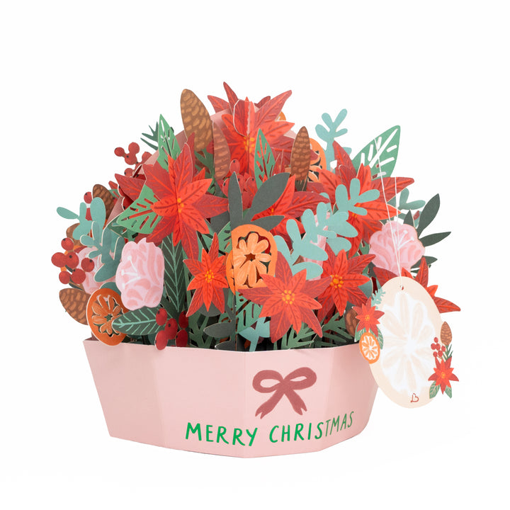 Poinsettia Basket