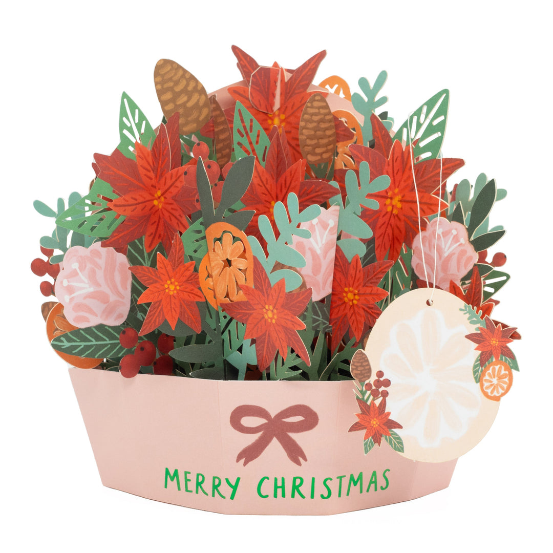 Poinsettia Basket