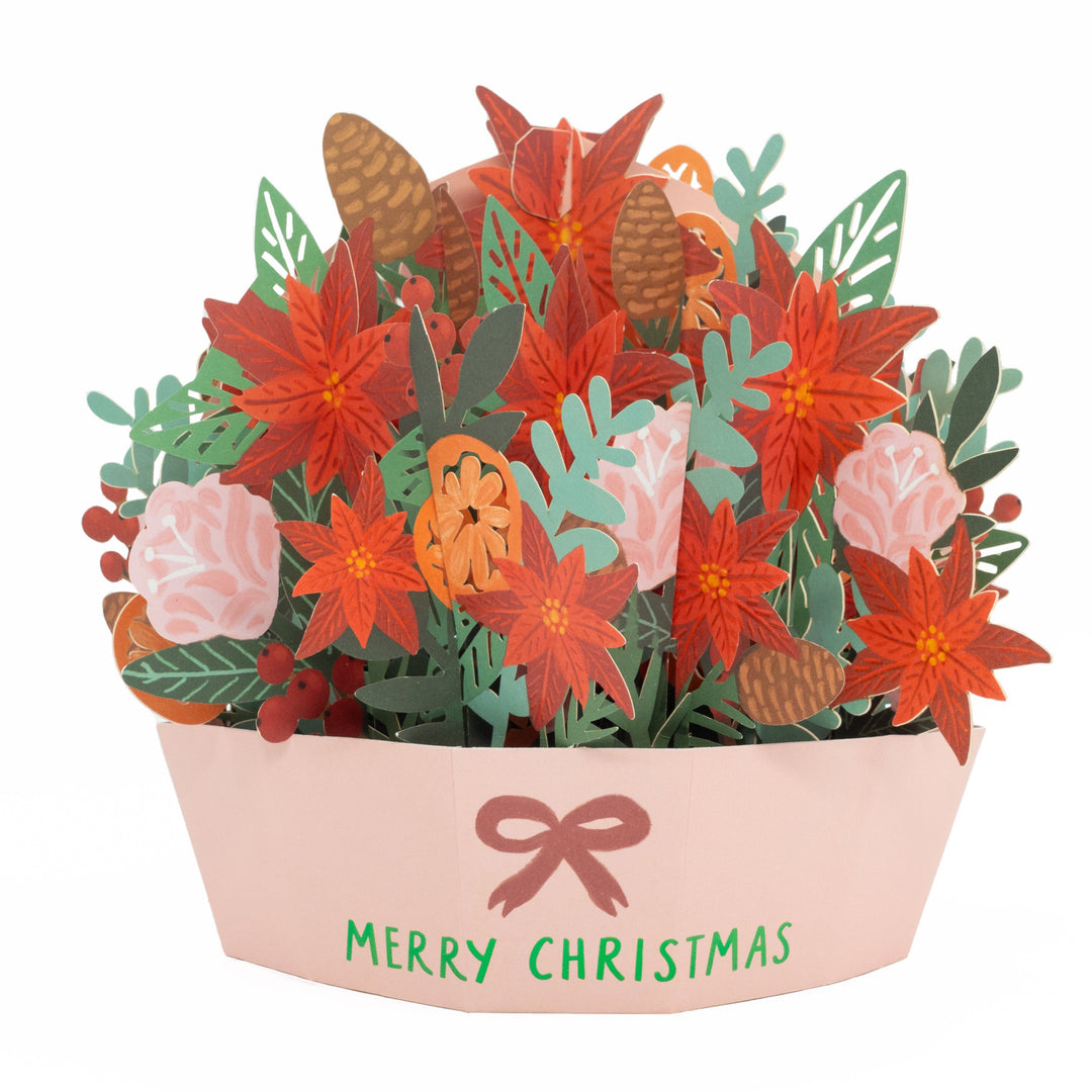 Poinsettia Basket