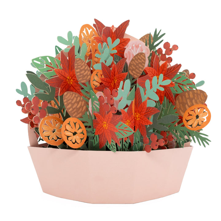 Poinsettia Basket