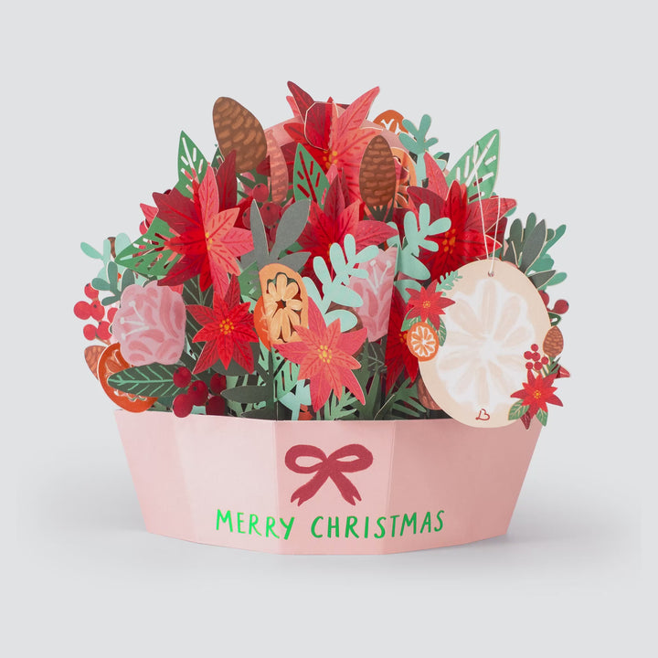 Poinsettia Basket